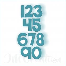 Stanzschablone - Zahlen gross